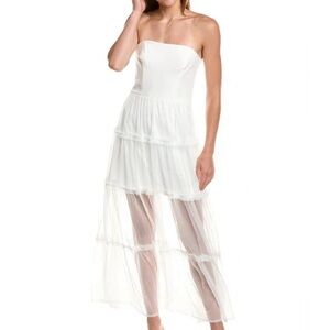 French connection whisper tulle maxi dress